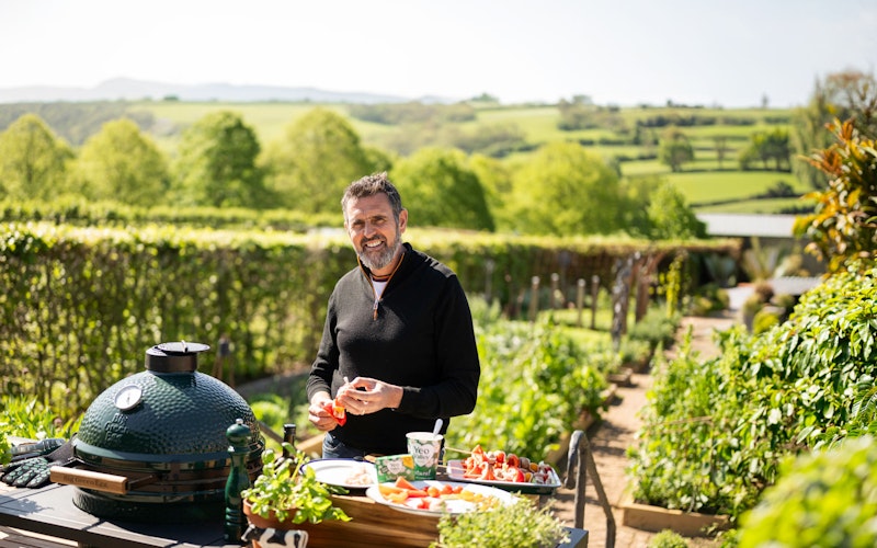 Cooking brunch on the Big Green Egg with Gardener's World Adam Frost and Yeo Valley
