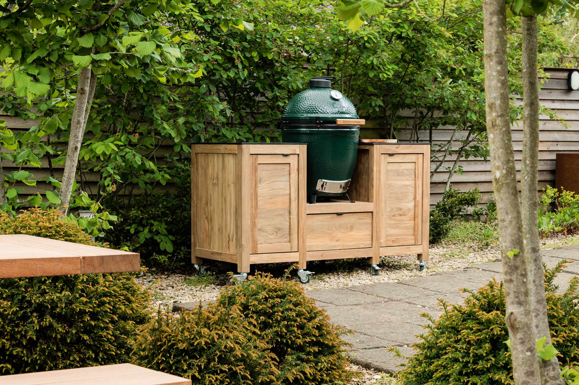 Teak Kitchen Island | Bases | Big Green Egg
