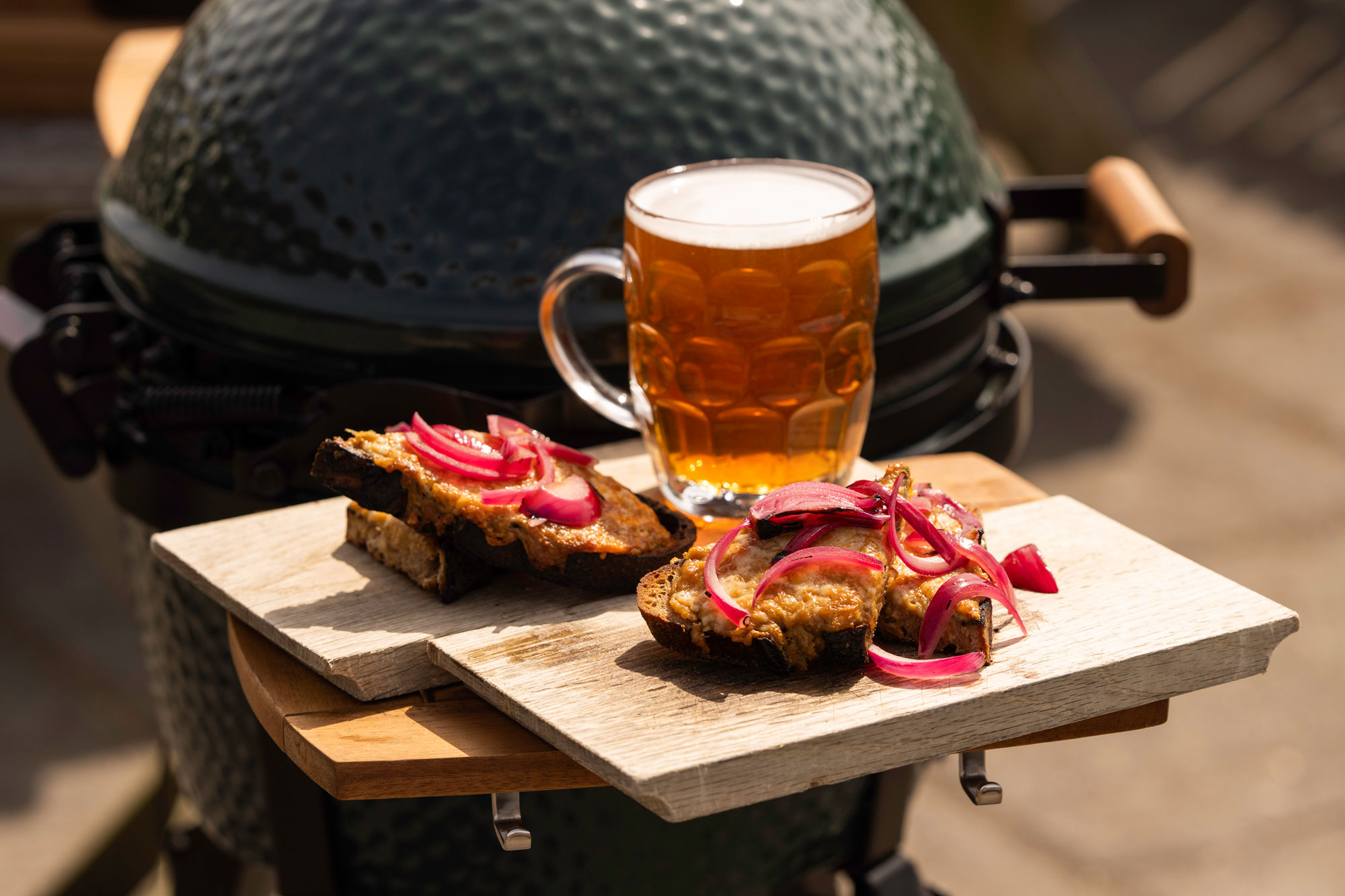 CRAB RAREBIT WITH PICKLED RED ONION | Grilling | Seafood | Jack Stein | Big GReen Egg