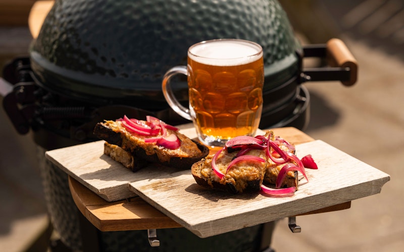 CRAB RAREBIT WITH PICKLED RED ONION | Grilling | Seafood | Jack Stein | Big GReen Egg