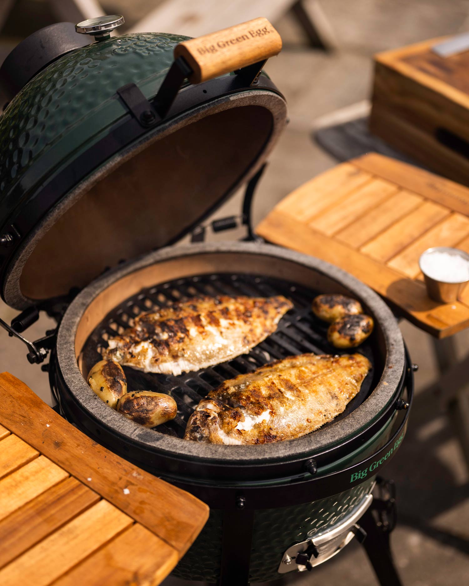 LEMON SOLE WITH SEAWEED ROAST POTATOES | JAck STein | Fish Recipes | Grilling | Big GReen Egg