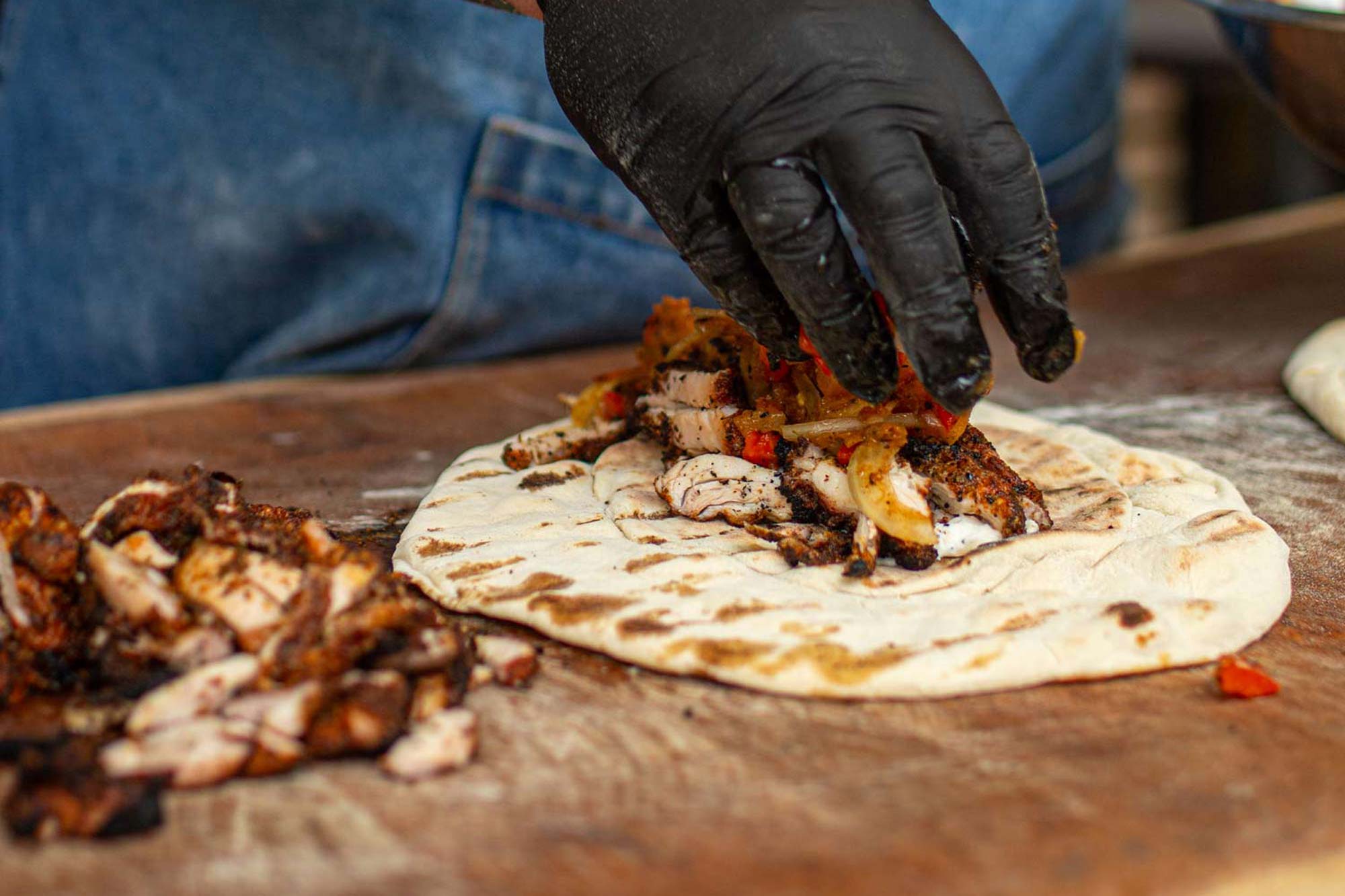 Big Nath's chicken flatbreads