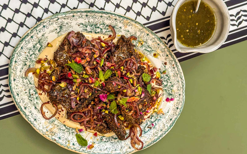 Lamb Chops with Za’atar, Pistachio and Tahini
