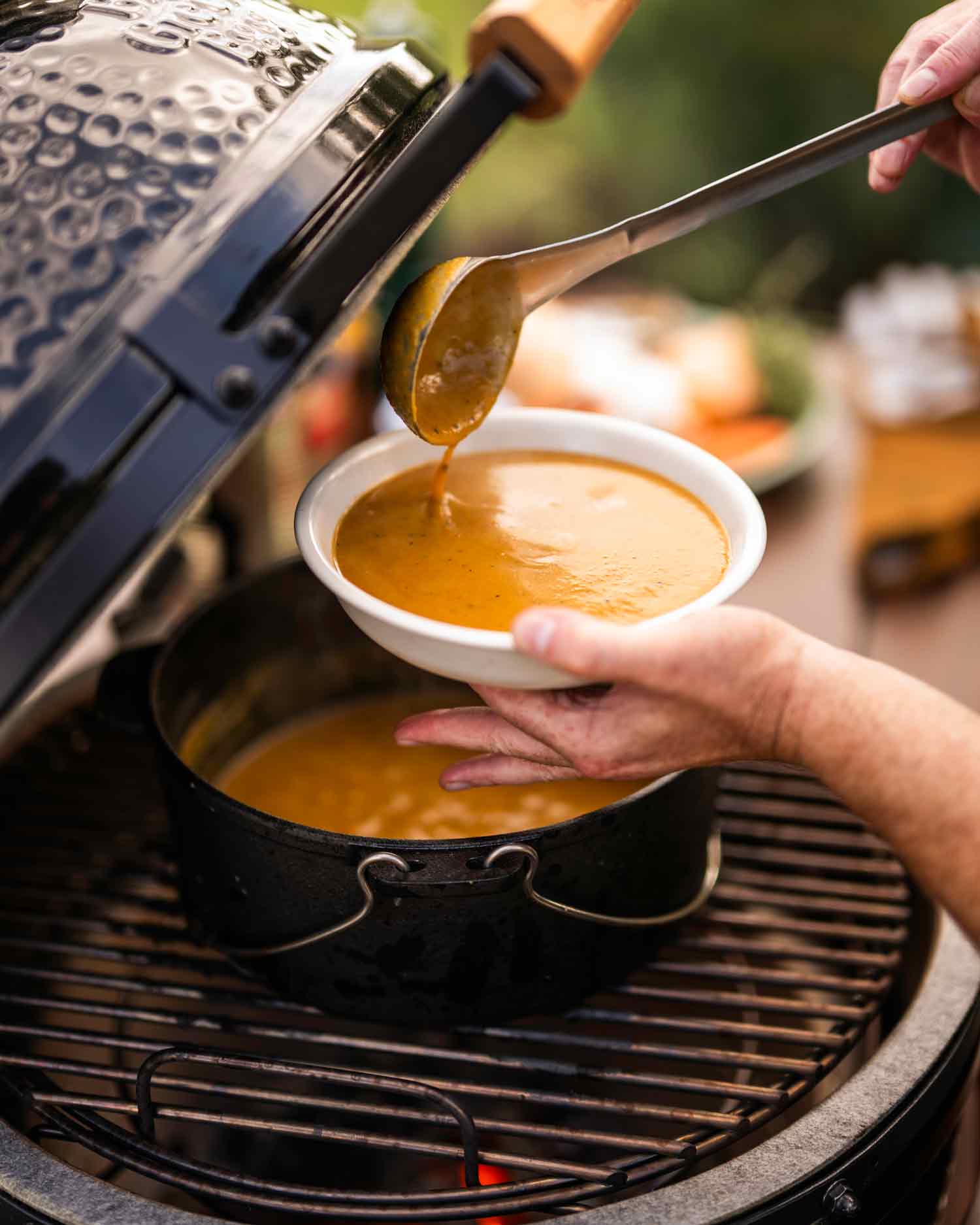 Soup on egg