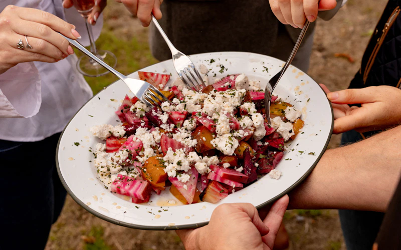 Ember-Roasted Beetroot with Feta, Lime and Herbs