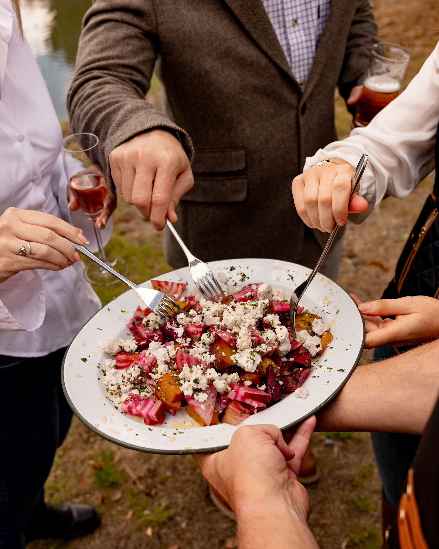 Ember-Roasted Beetroot with Feta, Lime and Herbs